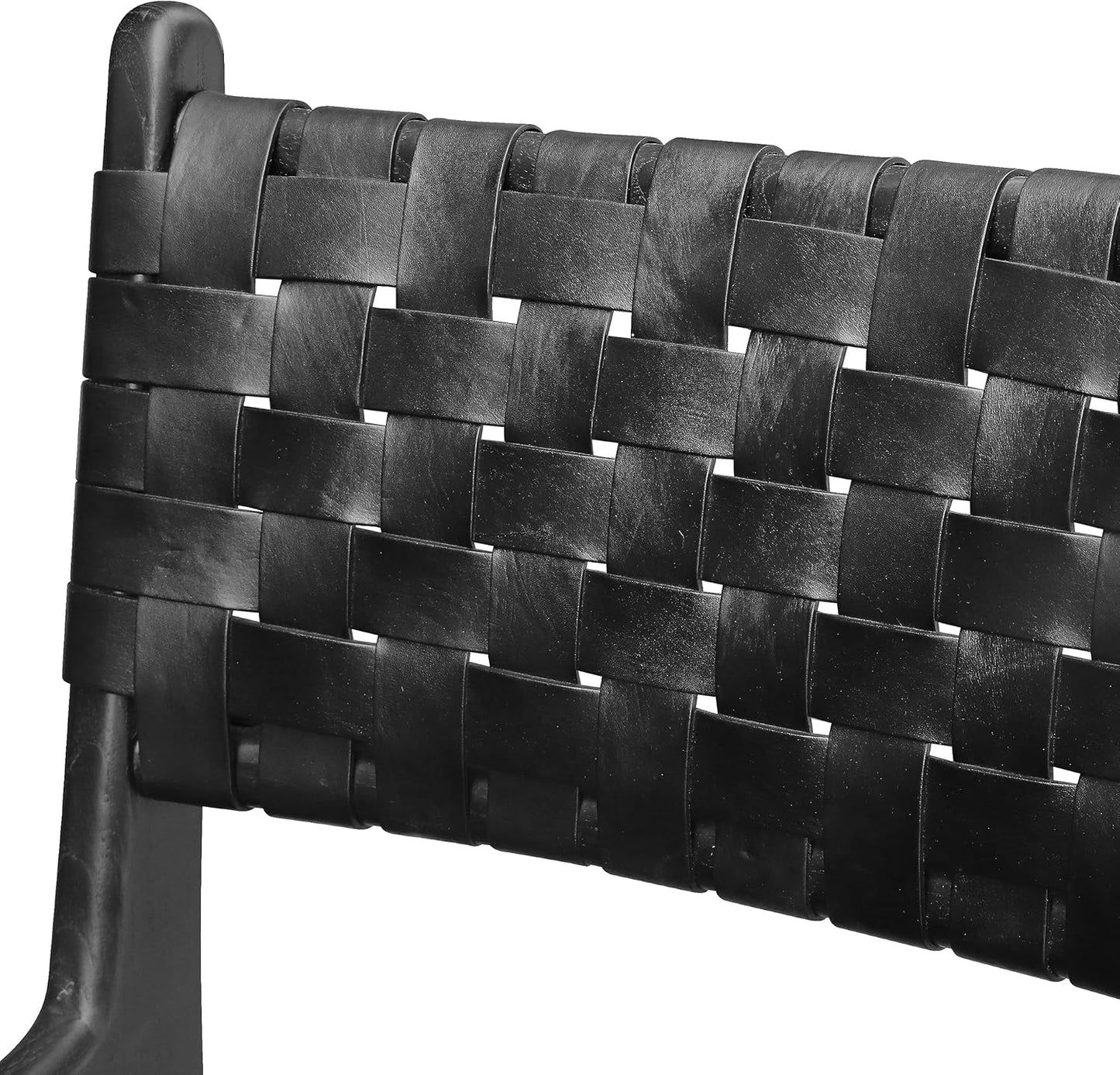 POLY & BARK Banda Teak & Leather Dining Chair in Havana Black