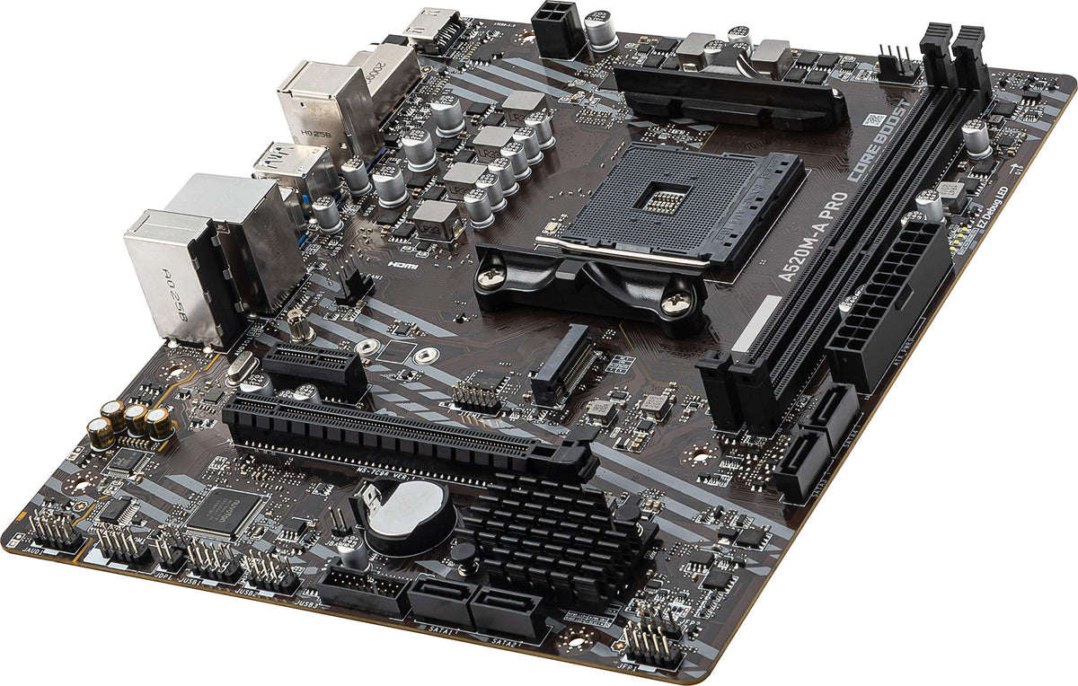 MSI A520M-A PRO Gaming Motherboard (AMD Ryzen 5000, AM4, DDR4, PCIe 3.0, SATA 6Gb/s, M.2, USB 3.2 Gen 1, DVI/HDMI, Micro-ATX)