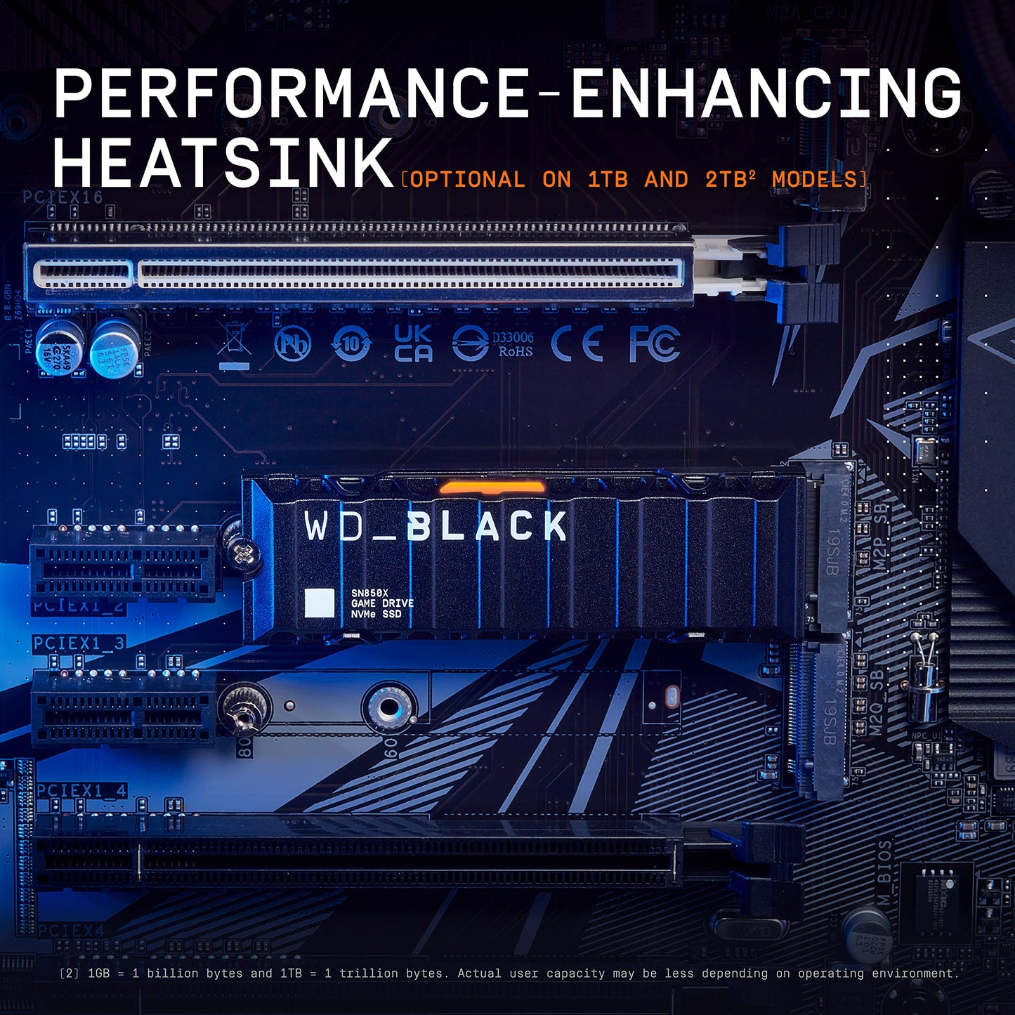 WD_BLACK SN850X 4TB NVMe SSD - M.2 2280, Up to 7,300 MB/s Read speeds, Up to 6,300 MB/s write speeds, Gaming Expansion, High Performance Internal Solid State Drive - WDS400T2X0E