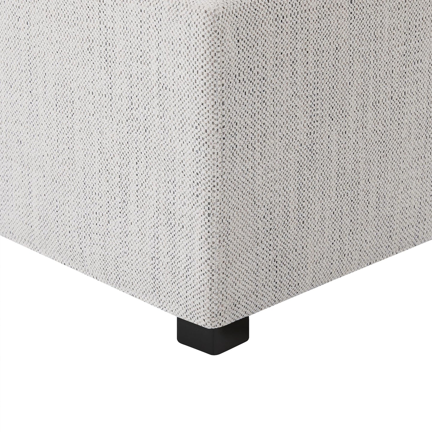 CHITA Storage Ottoman Cube with Tray Lid, Small Footstool with Storage, Square End Table for Living Room and Bedroom, Faux Leather in Saddle Brown