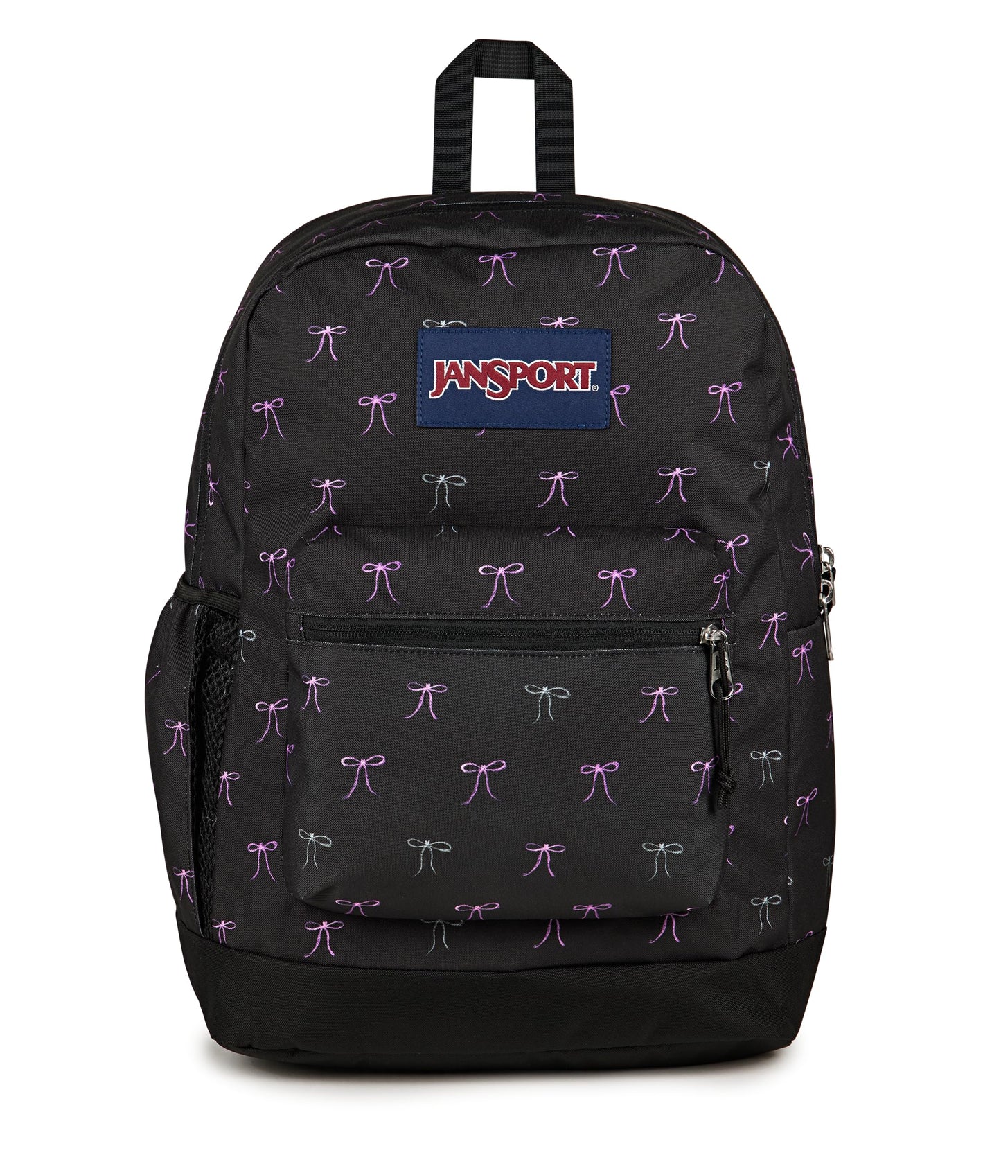 JanSport Cross Town Plus Backpack - Large Main Compartment, Side Water Bottle Pocket, 15-Inch Padded Laptop Sleeve - Black