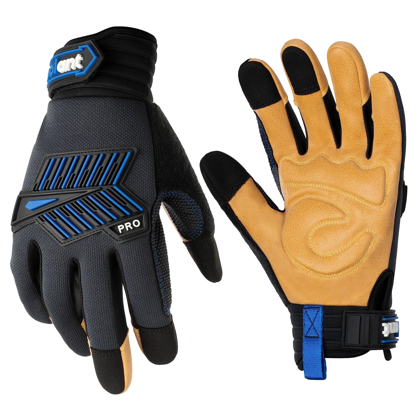 toolant Upgraded Waterproof Winter Work Glove with 3M Lining,Heavy Duty High Dexterity Leather Gloves,Touchscreen with Impact Protection