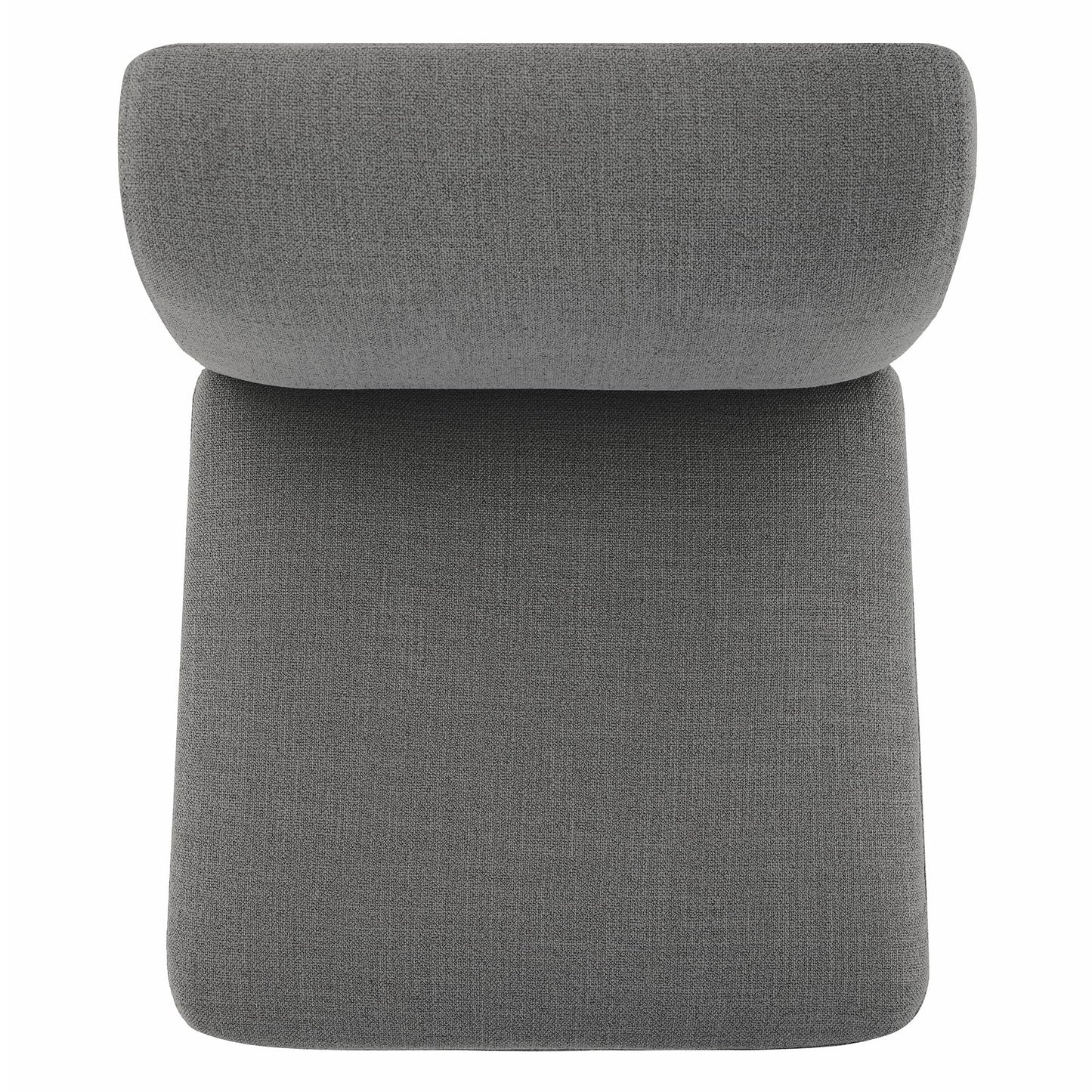 CHITA Dining Chairs with Casters Set of 2, FSC Certified Upholstered Armless Modern Rolling Dining Chairs with Rollers for Bedroom Reading Room Living Room, Fully Assembled, Linen