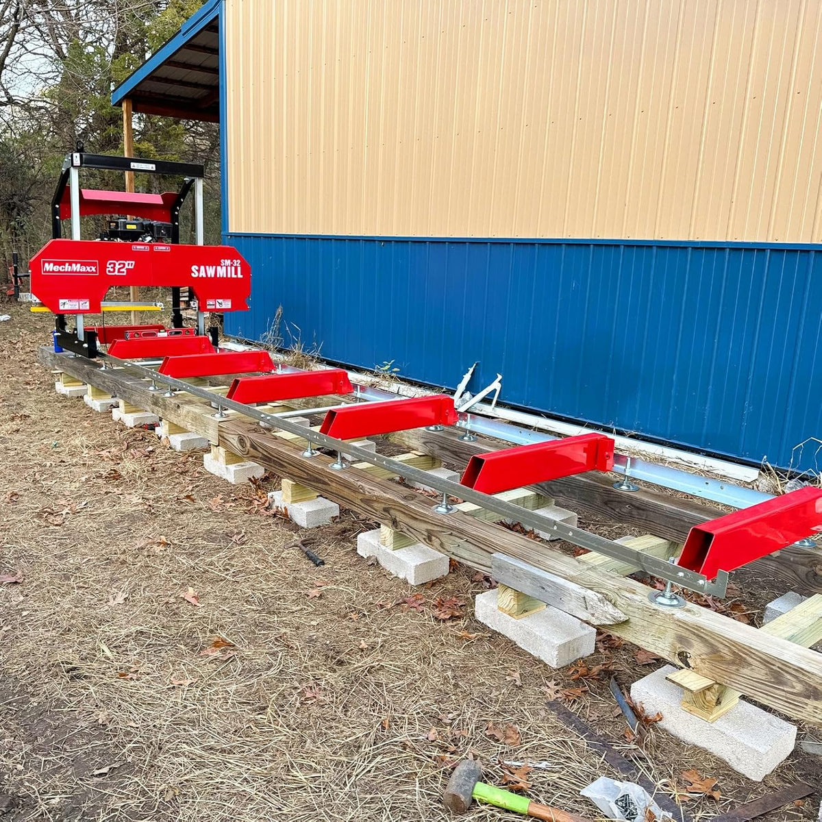 MechMaxx 32" Portable Sawmill, 20' Track Length, 26.5" Board Width, SM-32