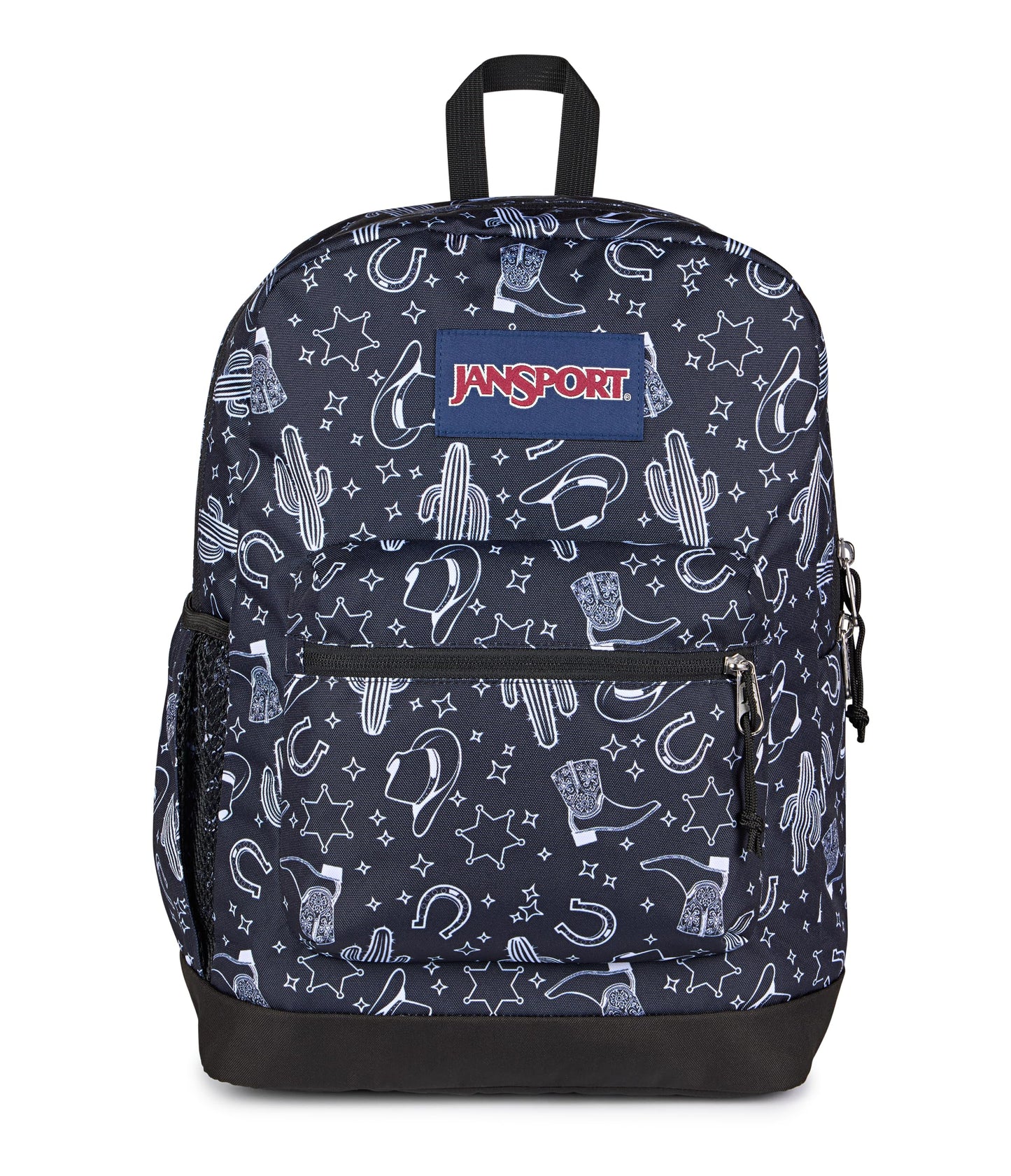 JanSport Cross Town Plus Backpack - Large Main Compartment, Side Water Bottle Pocket, 15-Inch Padded Laptop Sleeve - Black
