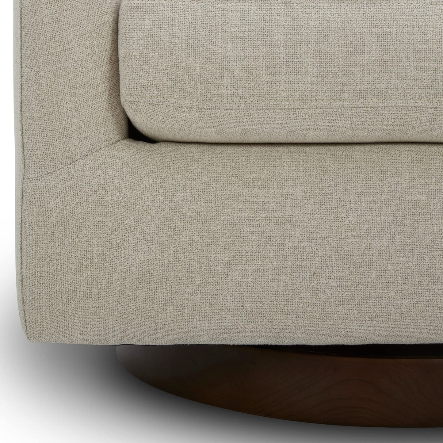 CHITA Swivel Accent Chair Set of 2, Fully Assembled Fabric Barrel Armchair with FSC Certified Upholstered for Living Room, Bedroom and Office, Flax Beige