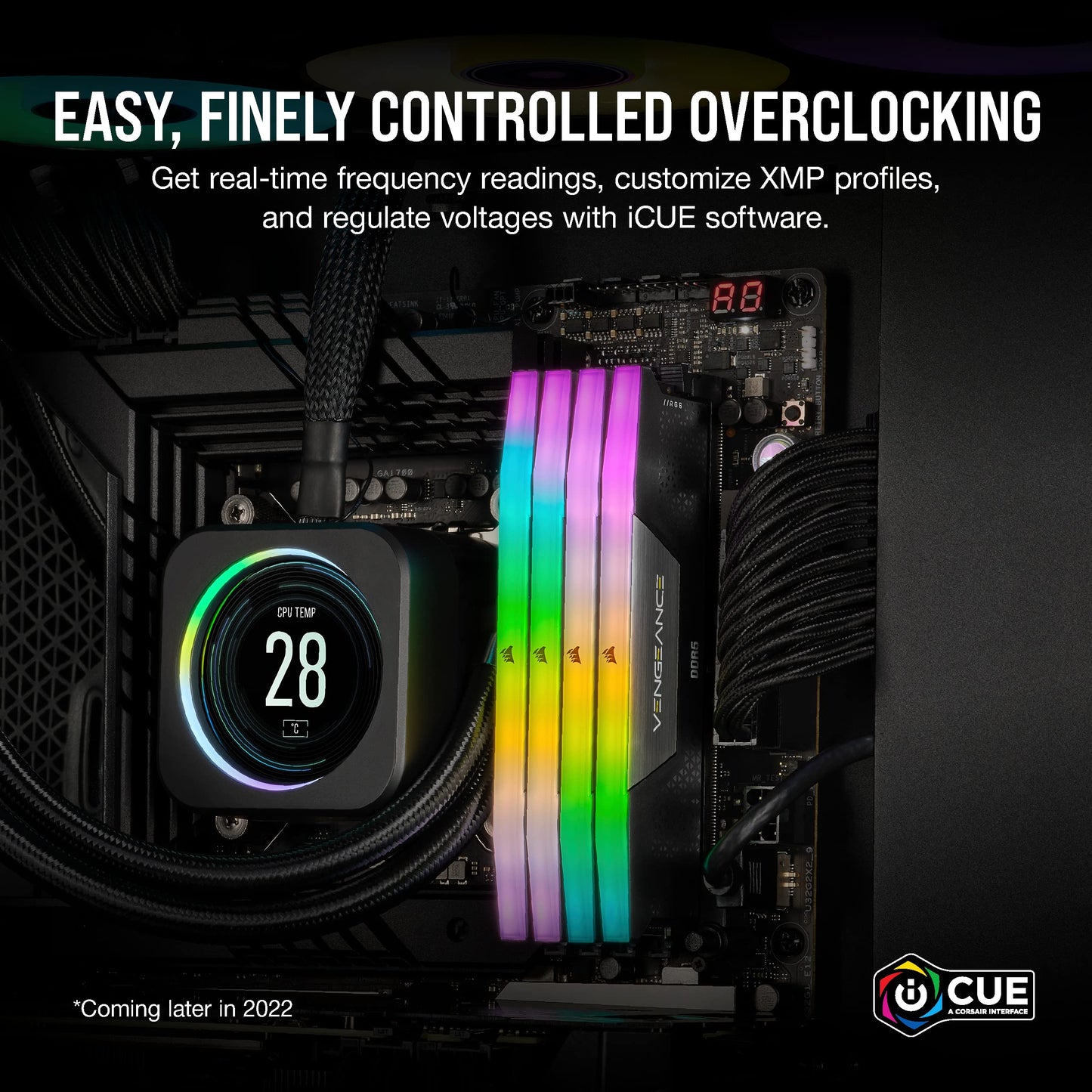 CORSAIR Vengeance RGB RS DDR5 RAM 32GB (2x16GB) Up to 6000MHz CL36-44-44-96 1.35V AMD Expo Intel XMP Computer Desktop Memory – Gray (CMG32GX5M2E6000Z36)