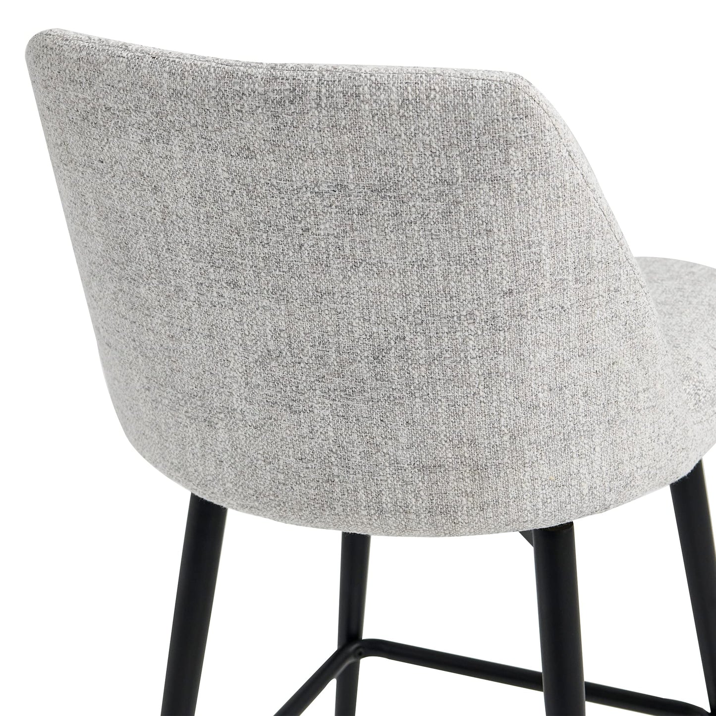 CHITA Swivel Bar Stools, 27.2" Counter Height Bar Stools Set of 3, FSC Certified Upholstered Modern Counter Stools, Metal Legs, Faux Leather, Saddle Brown