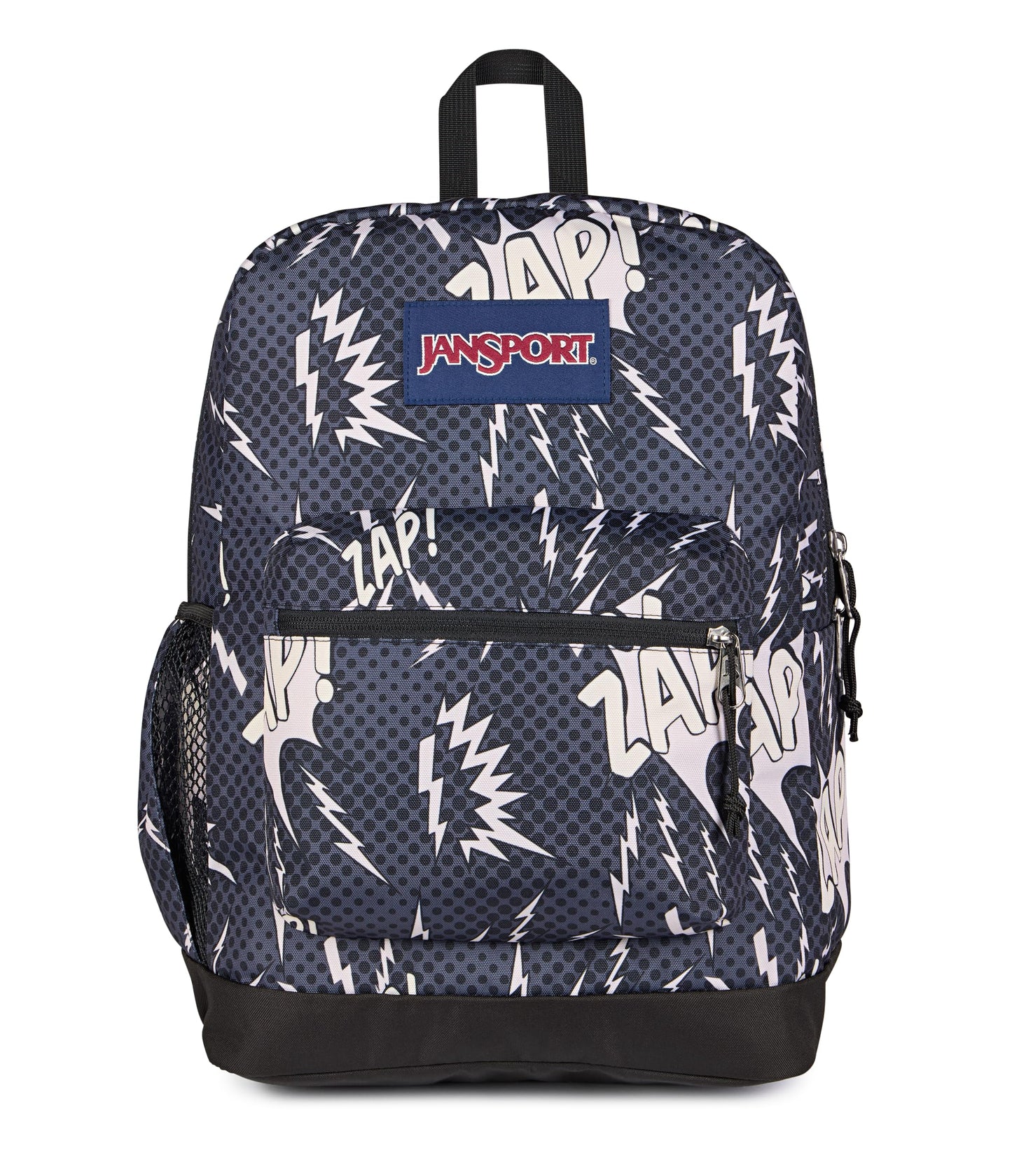 JanSport Cross Town Plus Backpack - Large Main Compartment, Side Water Bottle Pocket, 15-Inch Padded Laptop Sleeve - Black