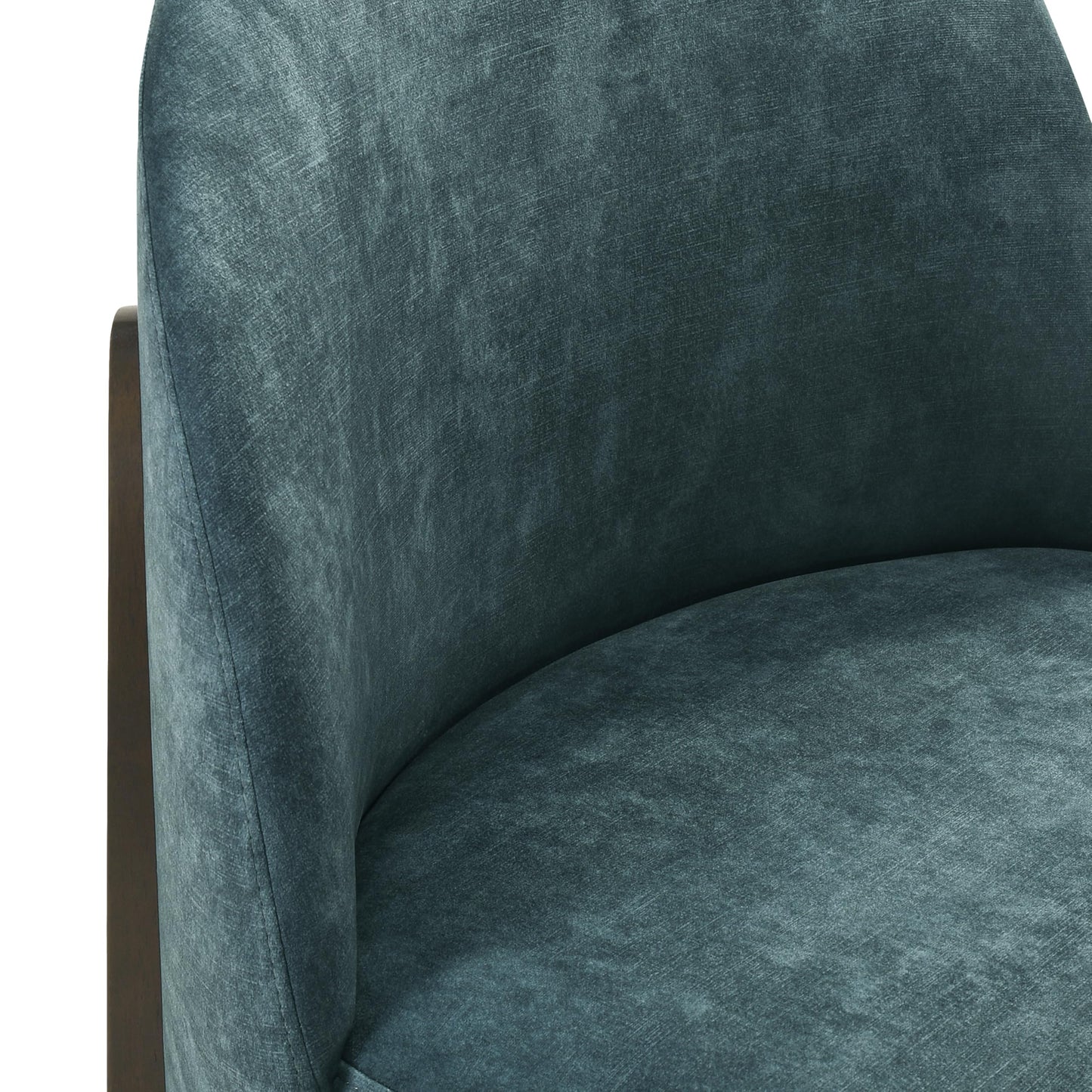 Poly & BARK Bolus Dining Chair – Ganache Brown Upholstered Accent Chair with Wood Legs – Refined Silhouette for Dining Room, Kitchen or Breakfast Nook – Arrives Fully Assembled