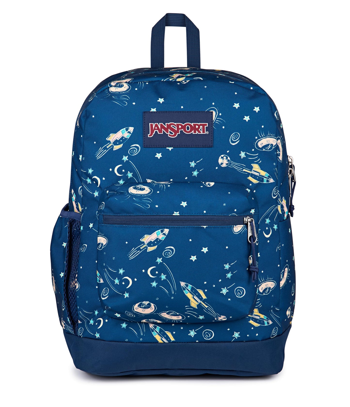 JanSport Cross Town Plus Backpack - Large Main Compartment, Side Water Bottle Pocket, 15-Inch Padded Laptop Sleeve - Black