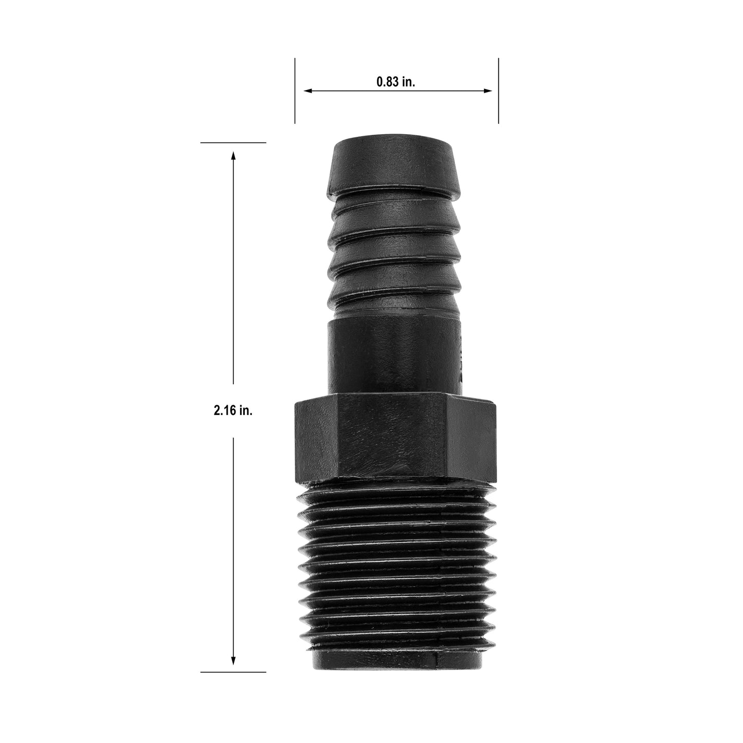 1/2" MPT x 1/2" Barb Riser Flex Pipe Adapter 94345