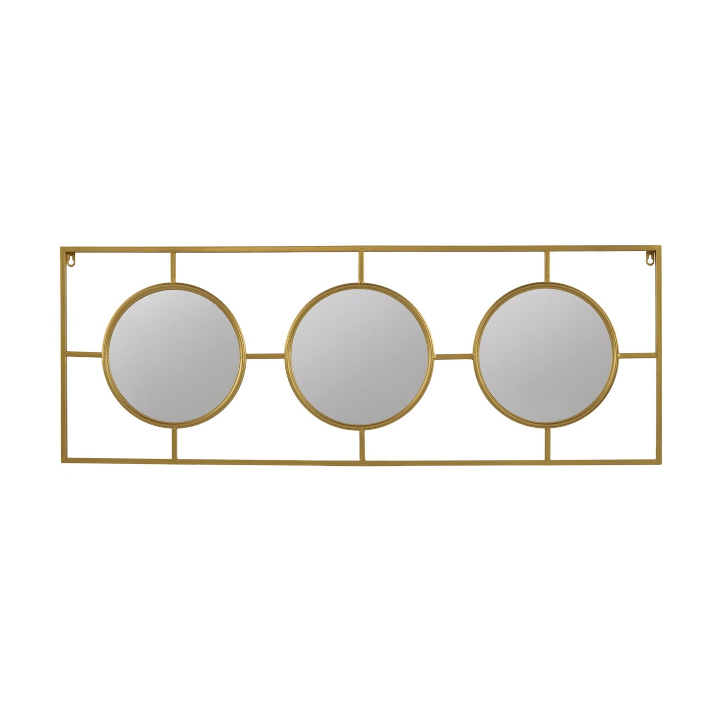 3 Mirror Piece Wall Mirror InRectangular Frame, Home Wall Decor For Bedroom Living Room