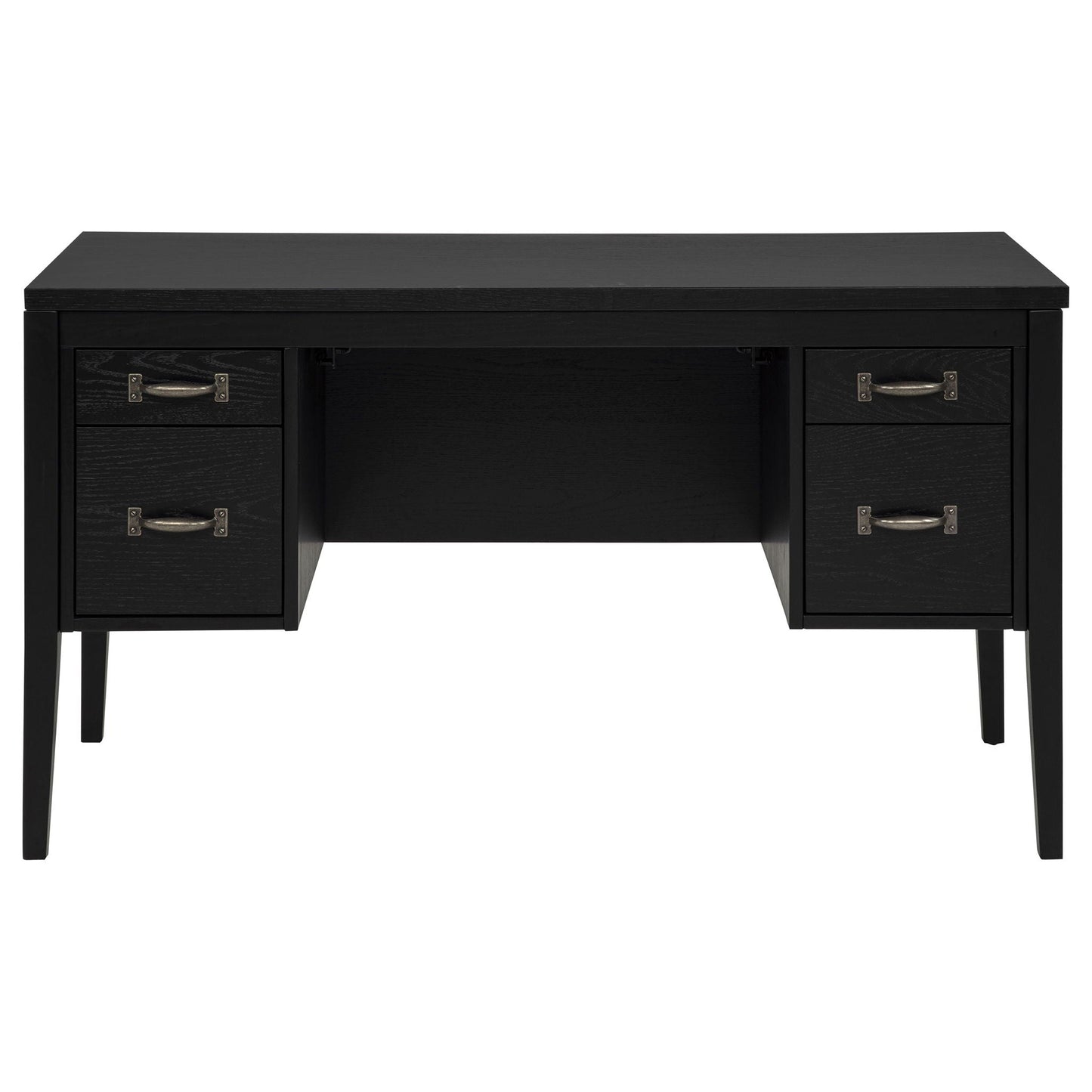 Graham 54-inch 4-drawer Double Pedestal Lift Top Computer Desk Black