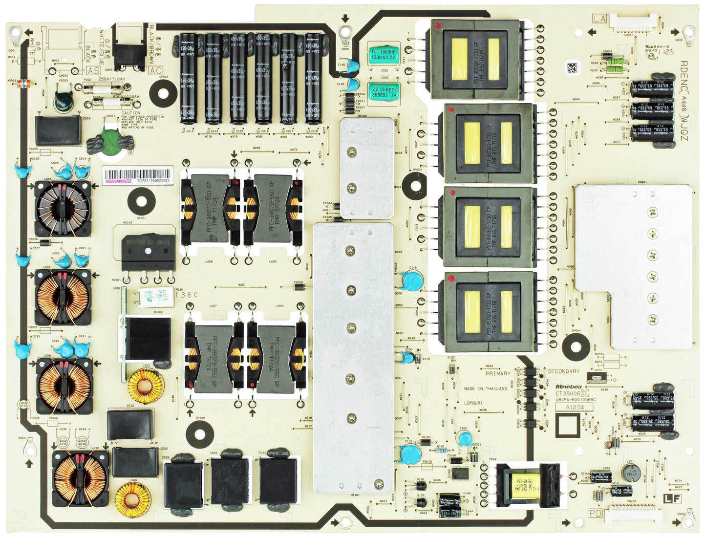 Sharp RDENCA446WJQZ (CT38006D) Power Supply for PRO-70X5FD