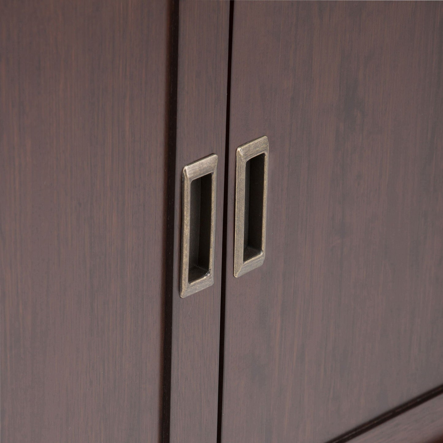 Draper - Low Storage Cabinet - Medium Auburn Brown
