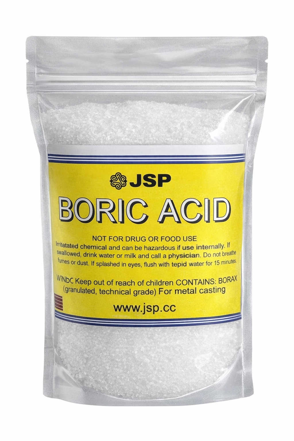 JSP & GTE Boric Acid Powder – 99.9% Pure, Gold Refining & Jewelry Casting, 8–16 oz