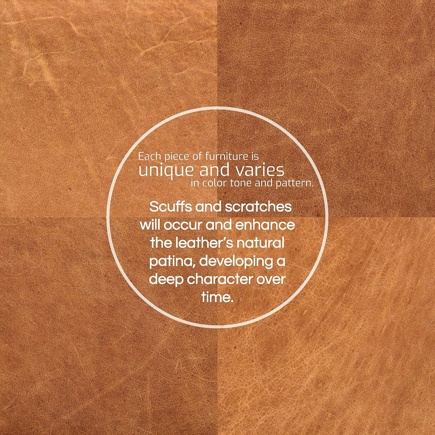 POLY & BARK Turin Ottoman in Full-Grain Pure-Aniline Dyed Italian Tanned Leather in Cognac Tan