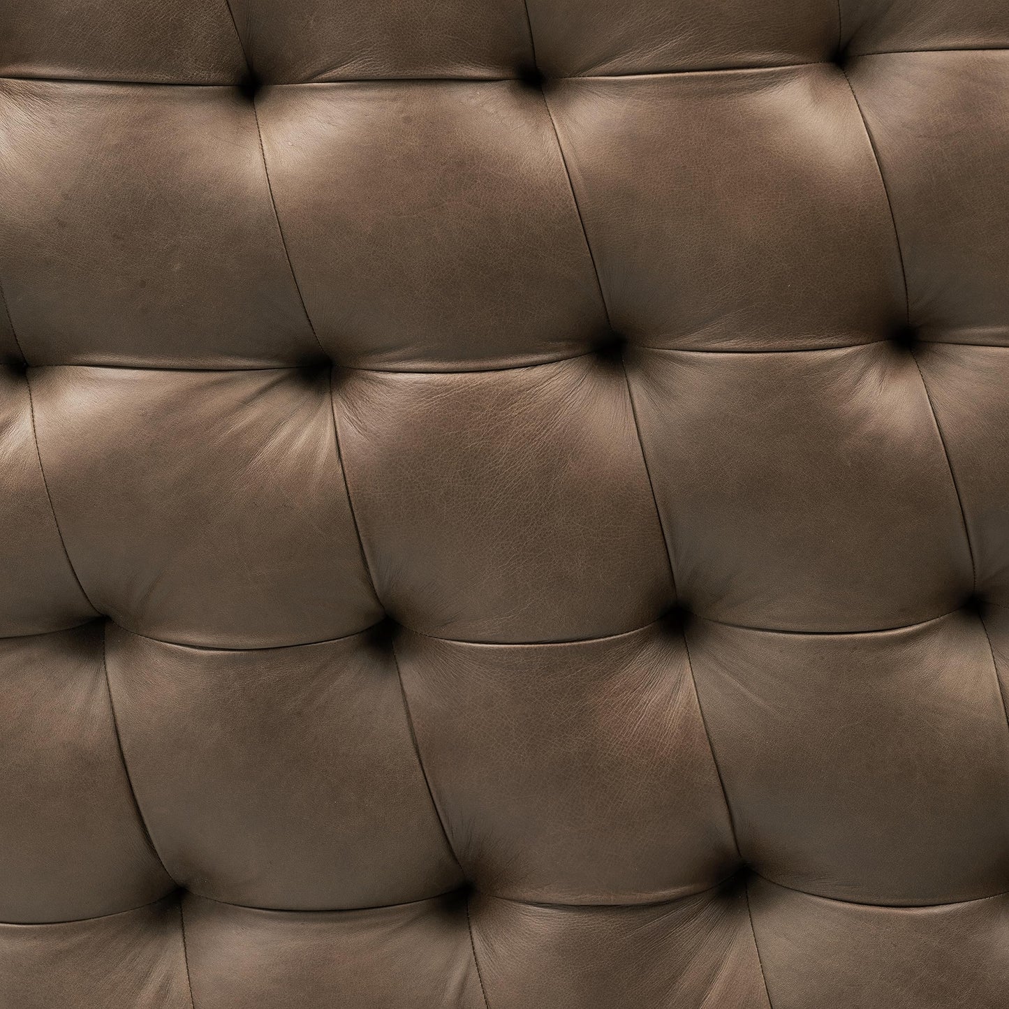 POLY & BARK Denver Ottoman – 43" Large Pouf with Feather-Down Topper – Full-Grain Leather Upholstered Pouf Ottoman for Living Room – Vintage Italian Leather in Cognac Tan
