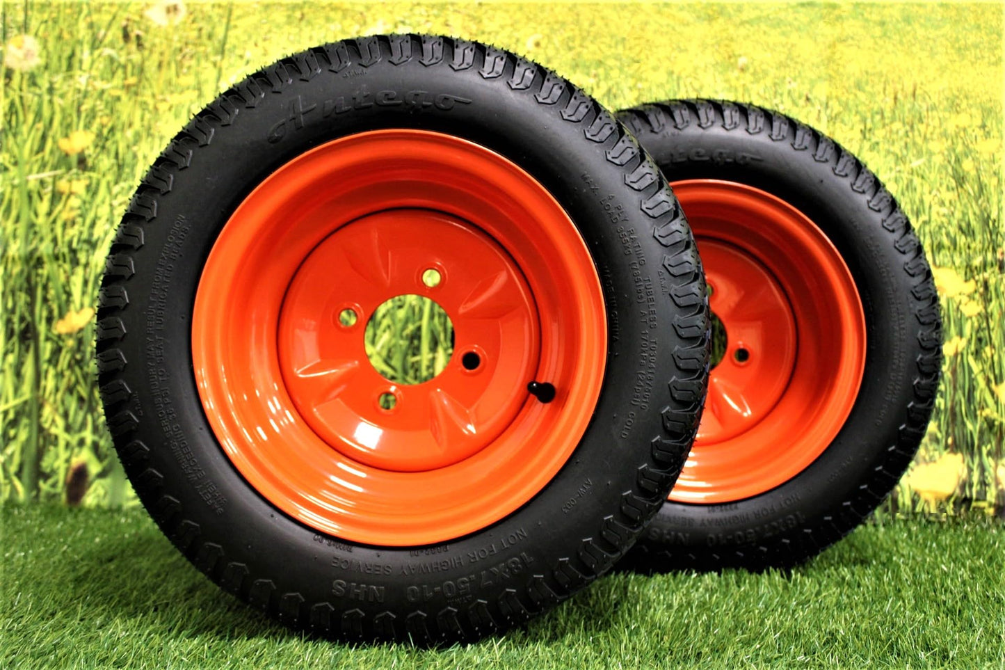 Antego Tire & Wheel (Qty: 1) 18x7.50-10 | Perfect Fit for Kubota OEM Part #K3001-17300