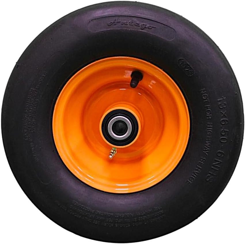 13x6.50-6 4 Ply Smooth with 6x4.5 Cats Eye Gold Wheel Assembly for Scag (Set of 4)