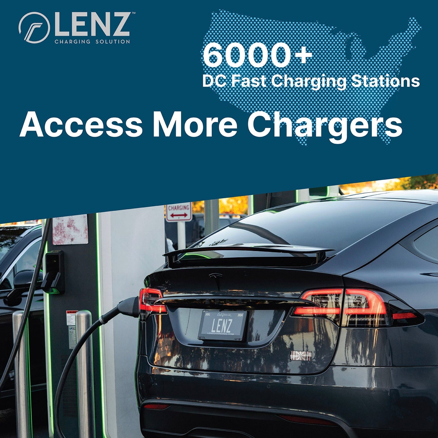 LENZ CCS1 to NACS Port (Tesla) Charging Adapter