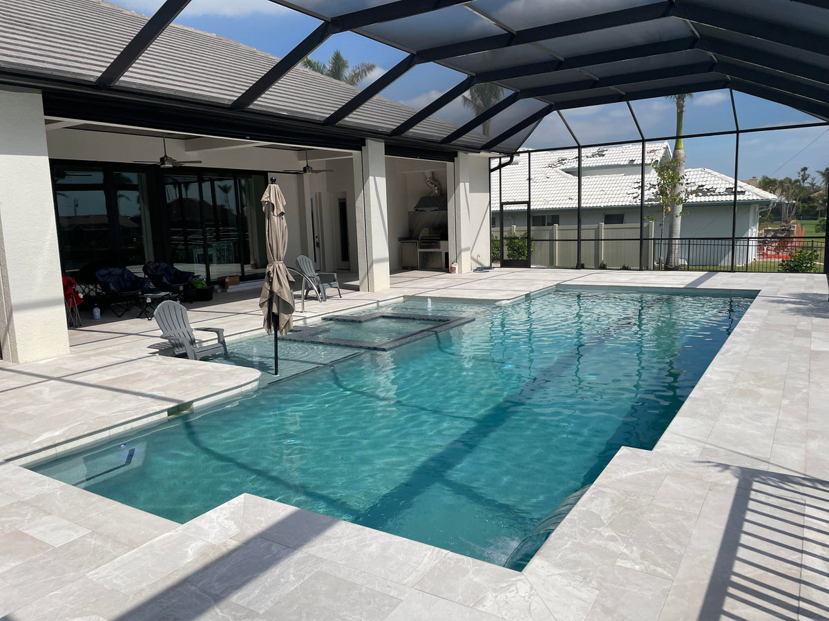 Aegean Royal Gray Tumbled Marble Pavers