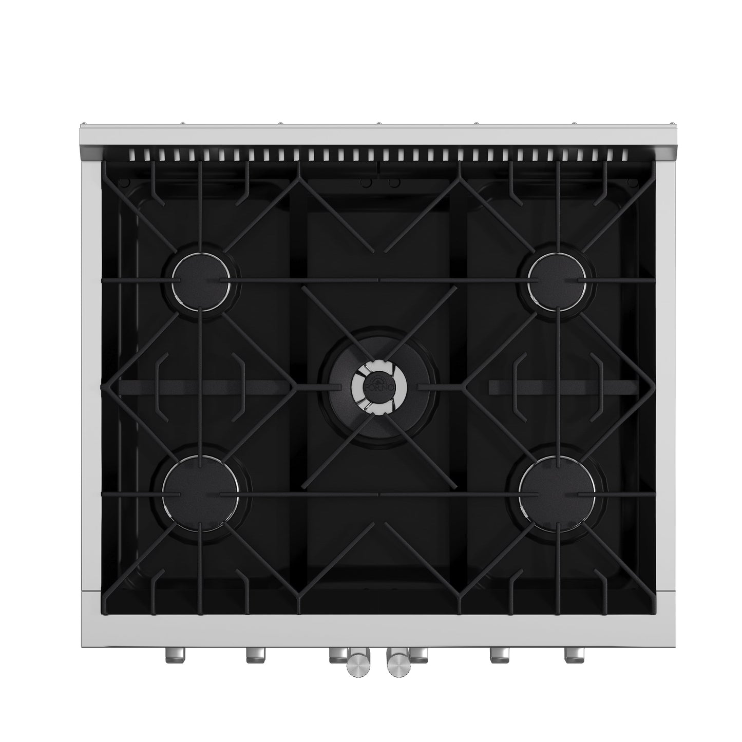 Forno Galiano 30-Inch Freestanding French Door Gas Range, 5 Burners, Convection Oven, Energy Efficient