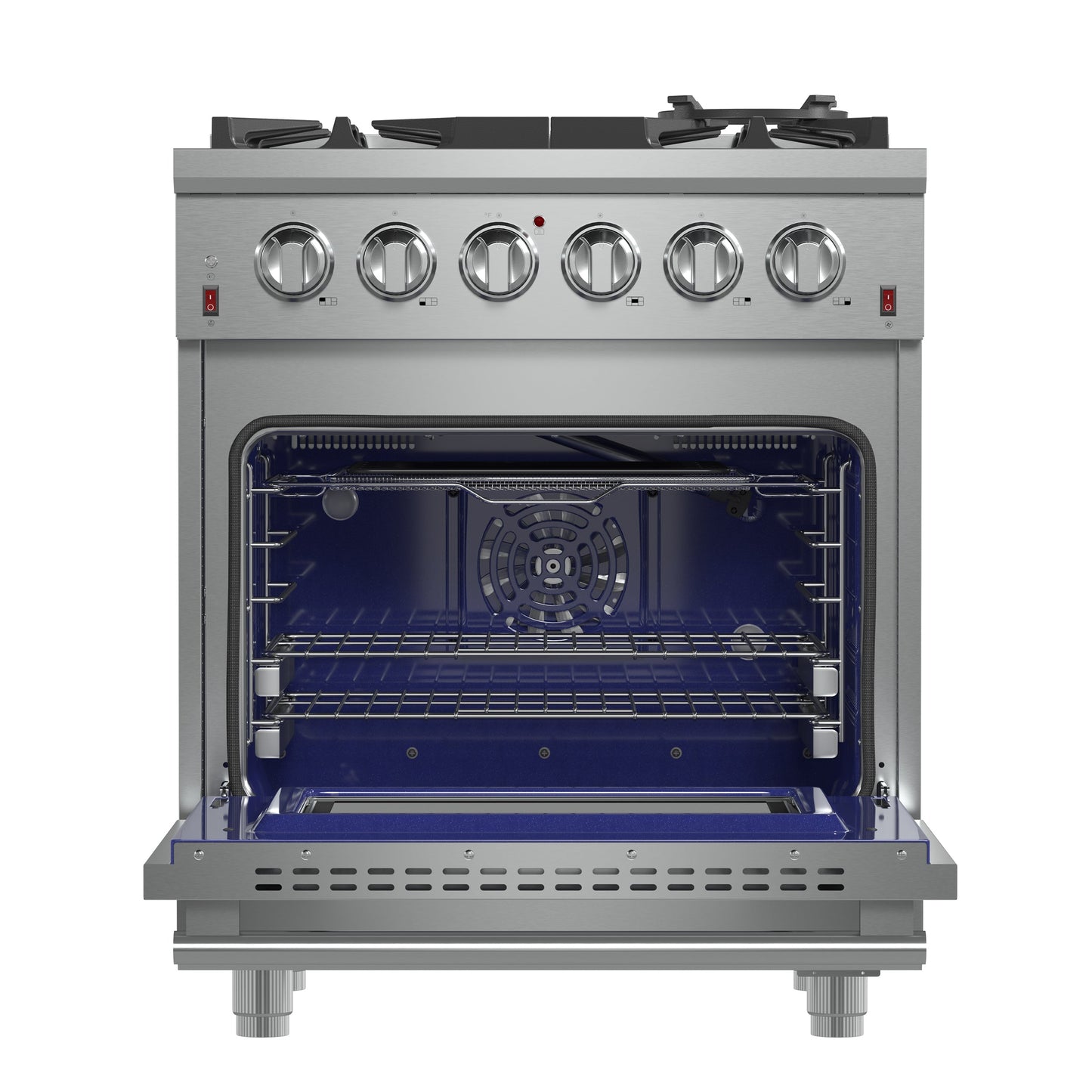 Forno Massimo 30-Inch Freestanding Gas Range, 5 Burners, True Convection Oven