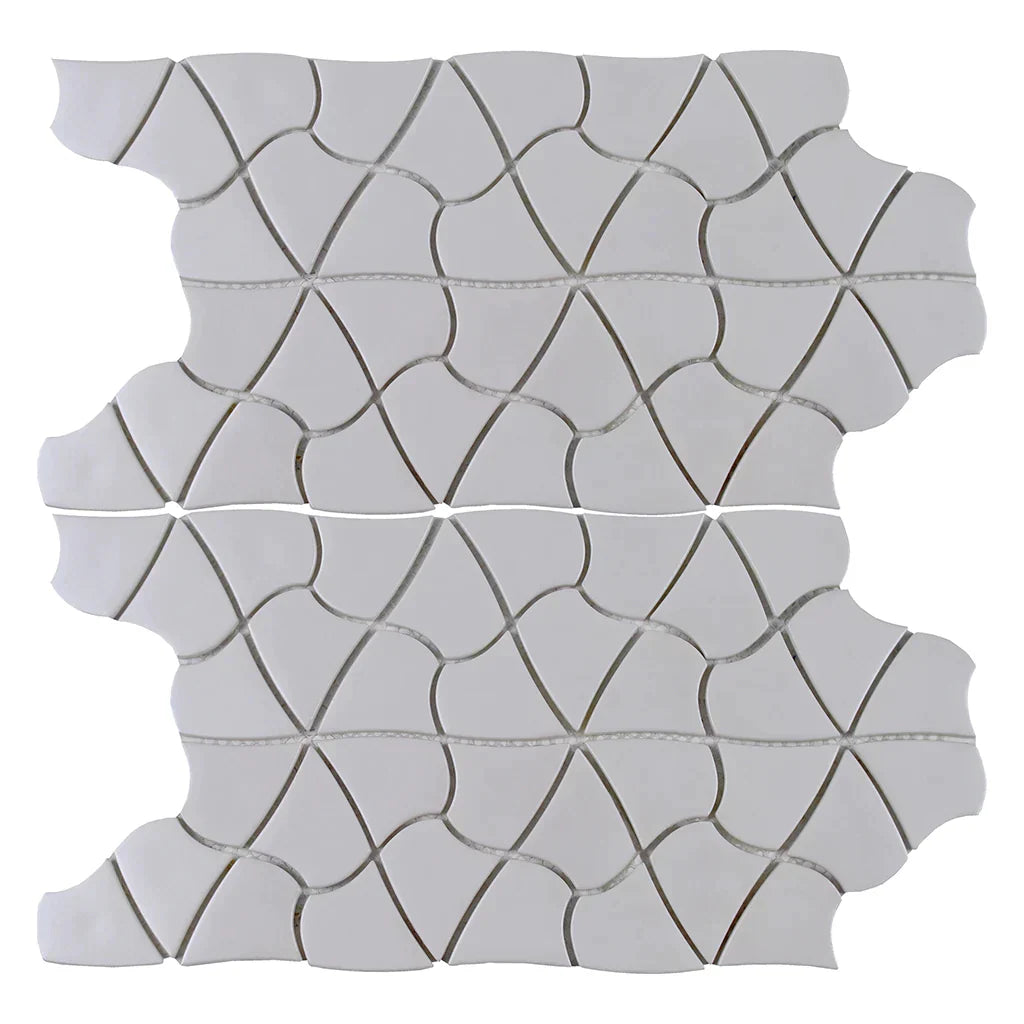 Aquatica Plumeria Glass Mosaic Tile 10.25"x12" - Aloha Collection