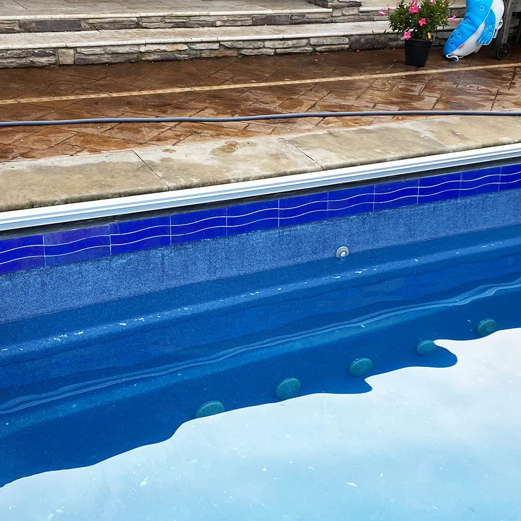 Aquatica Cobalt Pool Waveglass Waterline Glass Tile 6"x12" - Border Wave Collection