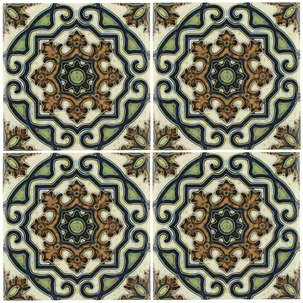 Aquatica Maioliche 11 Porcelain Pool Tile 6"x6" - Maioliche Collection