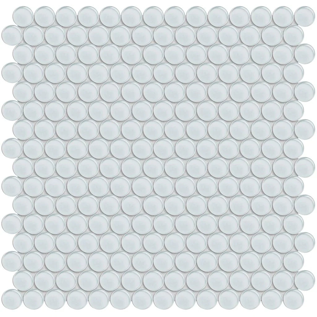 Aquatica Penny Round Ice Glass Mosaic Tile 11.50"x11.75" - Element Collection