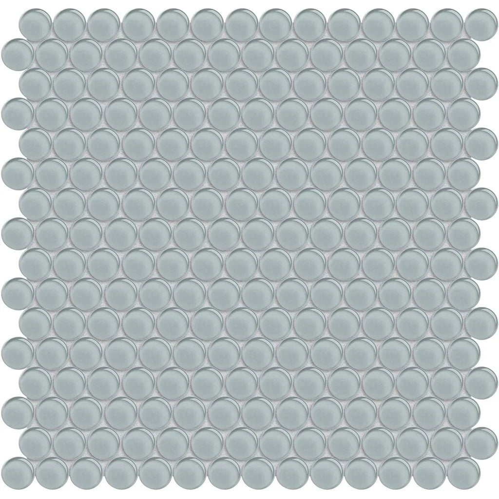 Aquatica Penny Round Shadow Glass Mosaic Tile 11.50"x11.75" - Element Collection