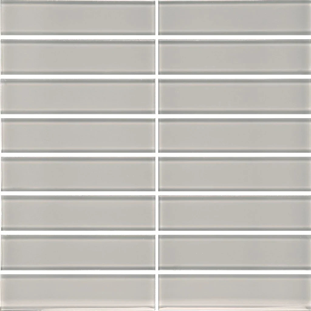 Aquatica Shadow 1.5"x6" Stacked Glass Mosaic Tile 11.75"x11.75" - Element Collection