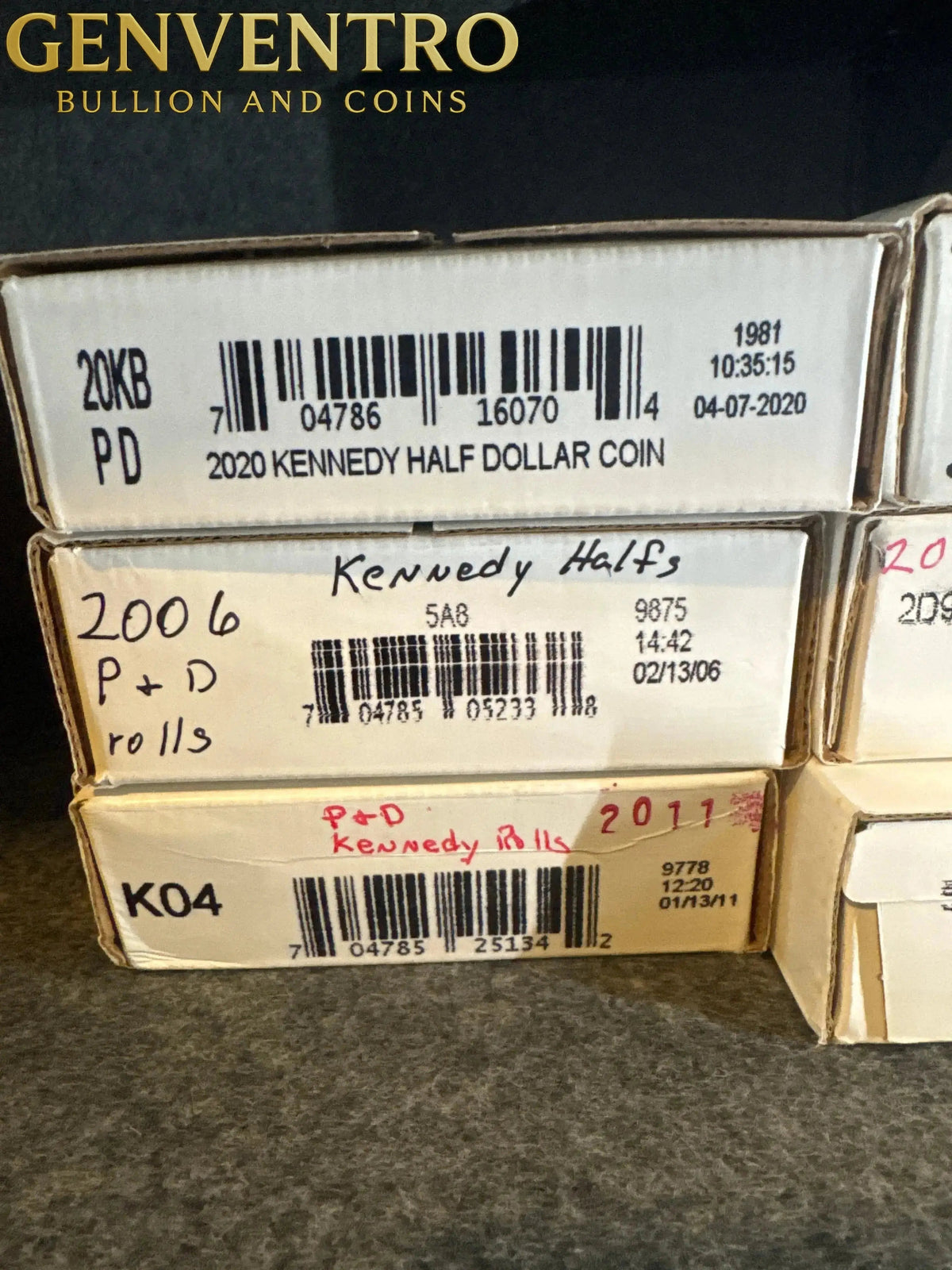 2006 P&D Kennedy Half Dollar $20 Rolls - Sealed Original Mint Box