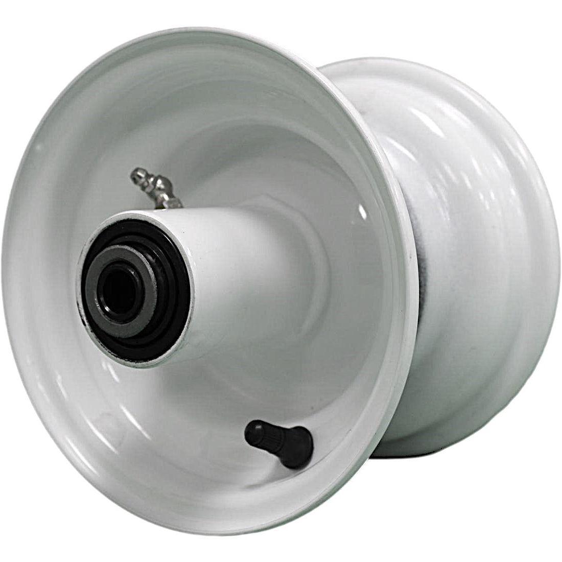 Antego 6x4.5 White Sleeved Mower Wheel, Tapered-Bearing, Single