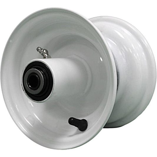 Antego 6x4.5 White Sleeved Mower Wheel, Tapered-Bearing, Single