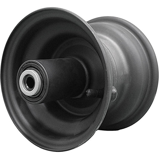 Antego 6x4.5 Matte Black Mower Wheel, Greenworks 3420072337 Style, Single