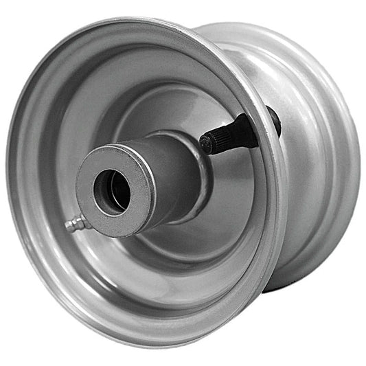 Antego 5x3 Chrome-Silver Mower Wheels, 4.62-Inch Hub, 4-Pack