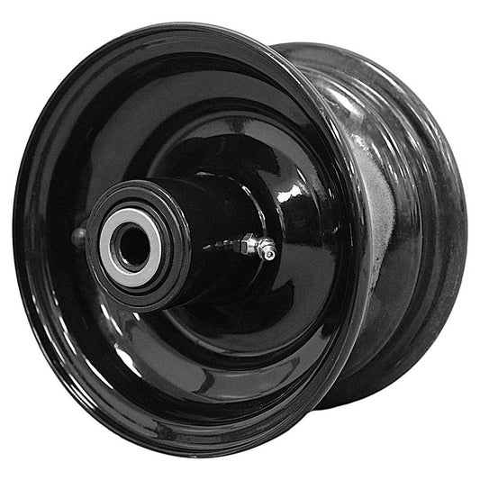6x3.25 Hubbed Wheel-  Black - (Set of 2)