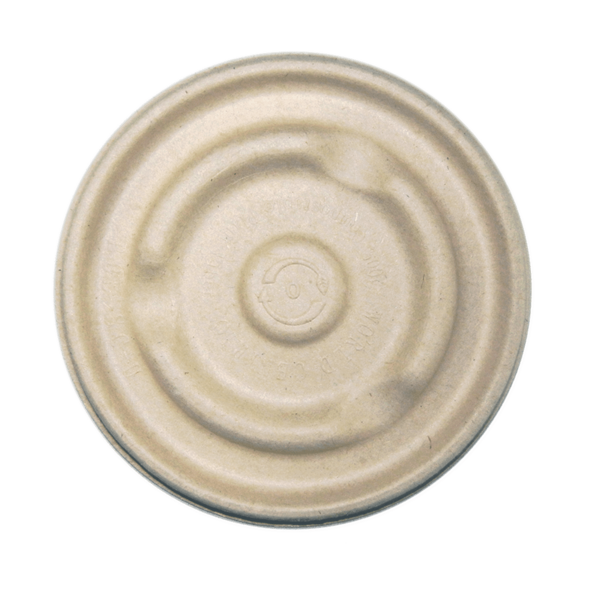 World Centric Compostable Fiber Lid for 8 and 16 oz Barrel Bowls, Natural (QTY 500), SKU BBL-SC-U12-LF