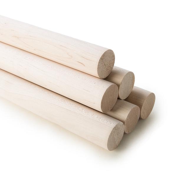 VENTRAL 3/4 Inch (0.75) Maple Dowel Rod Sticks Unfinished Wood for Hobby Crafts