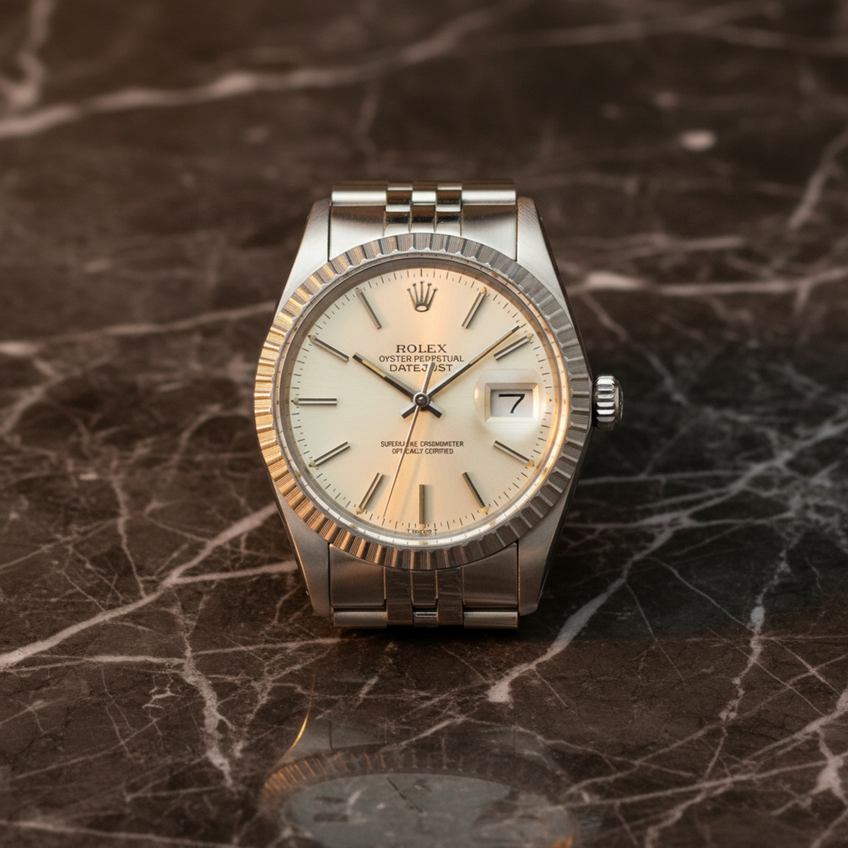 Rolex Datejust · 18K White Gold · Steel
