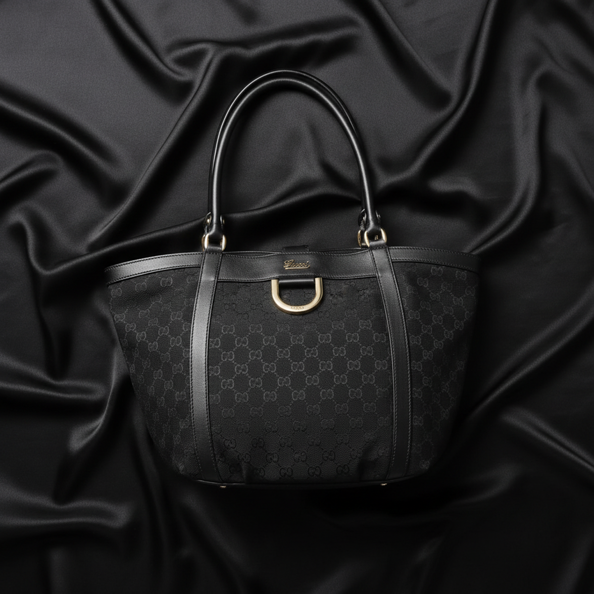 Gucci GG Canvas Tote · Leather Trim