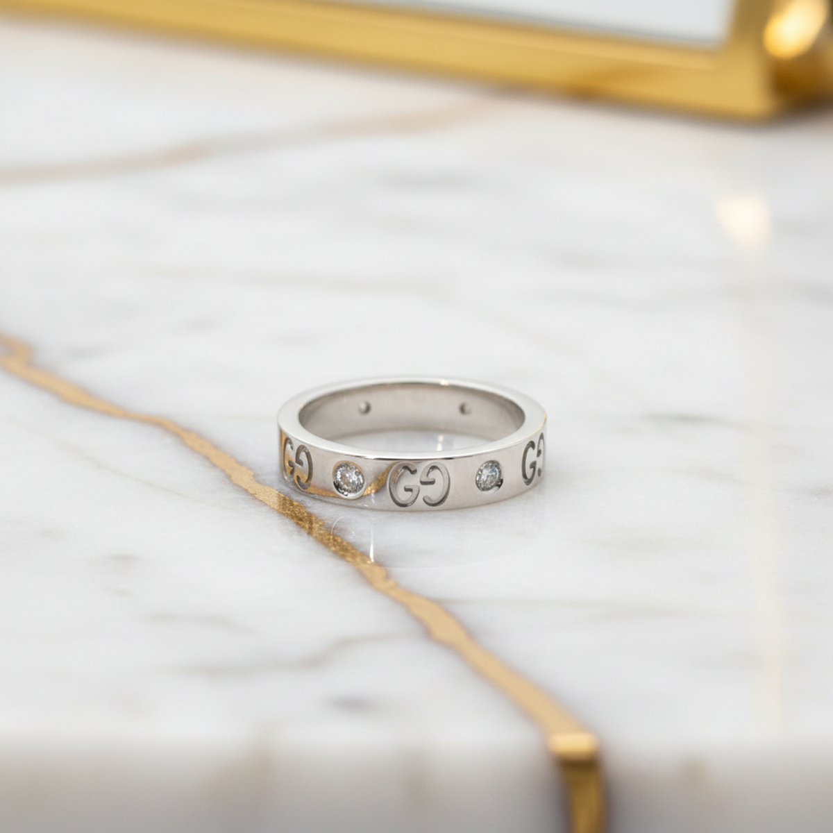 Gucci Icon · Diamond · 18K White Gold