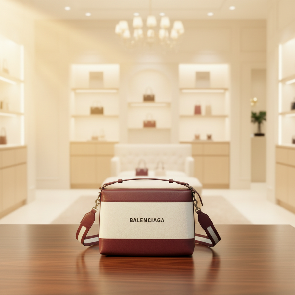 Balenciaga Navy · Canvas Crossbody
