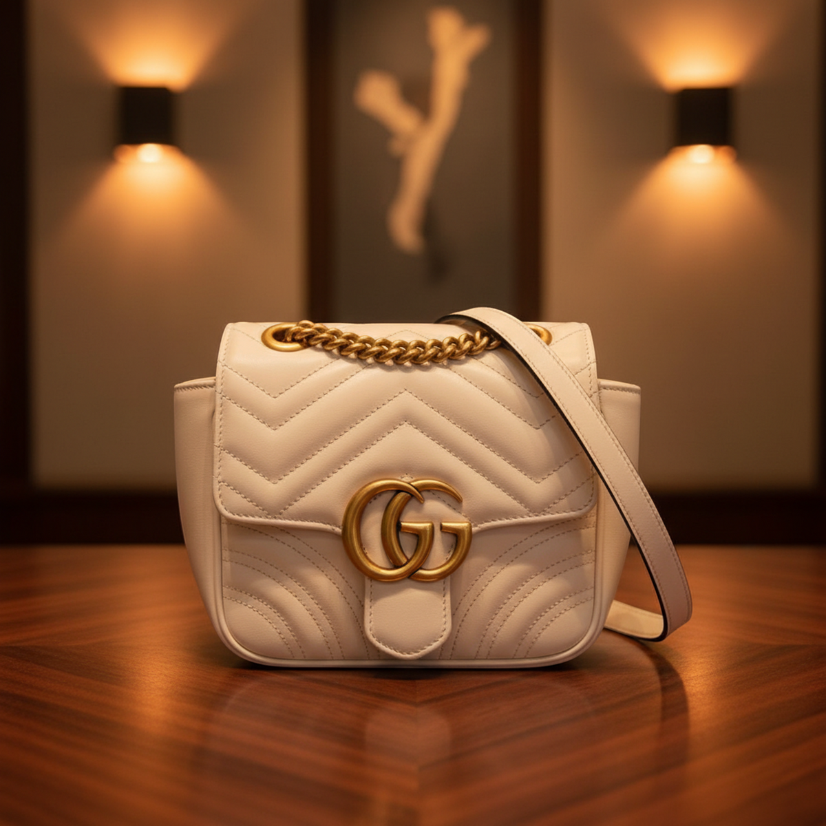 Gucci GG Marmont · Quilted Leather Chain Bag