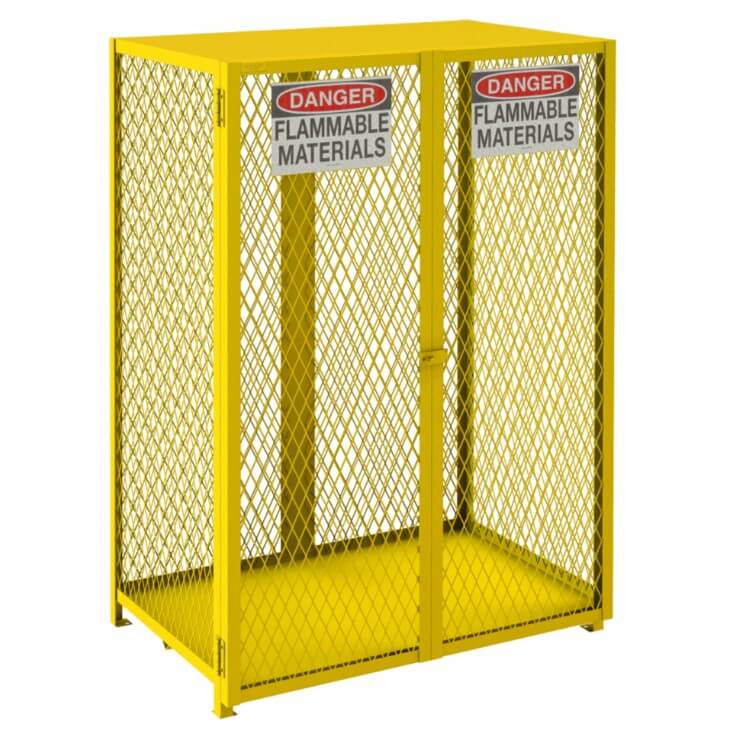 Cabinet with 12 Cylinder Vertical Gas Storage