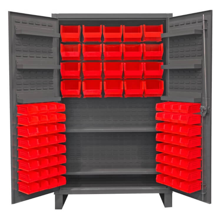 Cabinet with 84 Bins and 2 Shelves